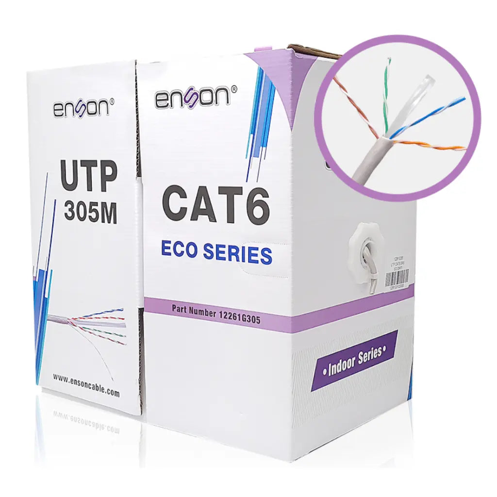 12261G305, Cable UTP Cat6, 23AWG CCA, 305Mts, Color Gris, Uso Interior