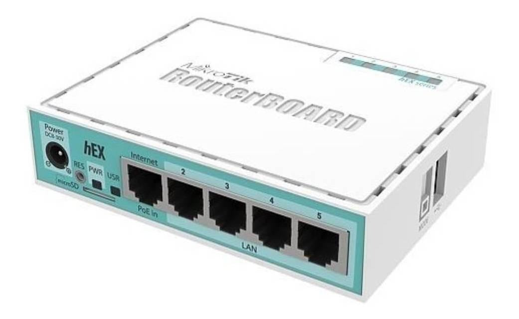 Router Mikrotik Routerboard Hex Rb750gr3 Blanco Y Turquesa
