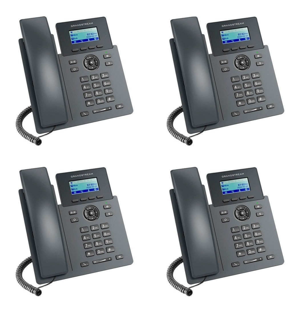 Paquete Grandstream 4 Teléfonos Ip Grp2601, 2 Cuentas Sip