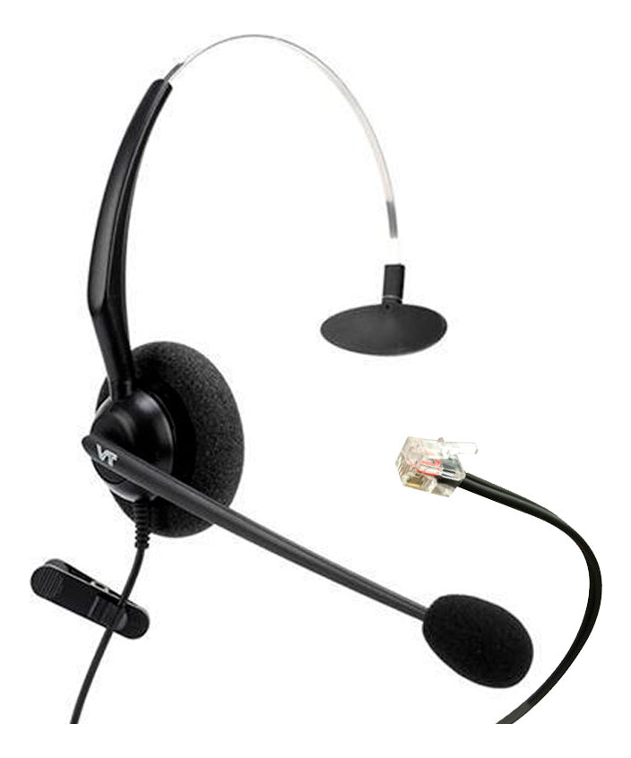 Diadema Monoaural VT2000-NC-RJ9-03-M Para Teléfonos Grandstream, Yealink y Snom