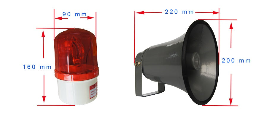 J&R Technology JR101-FK-HB-SIP, Teléfono IP resistente a la intemperie, teclado completo, bocina y sirena, montaje en pared.