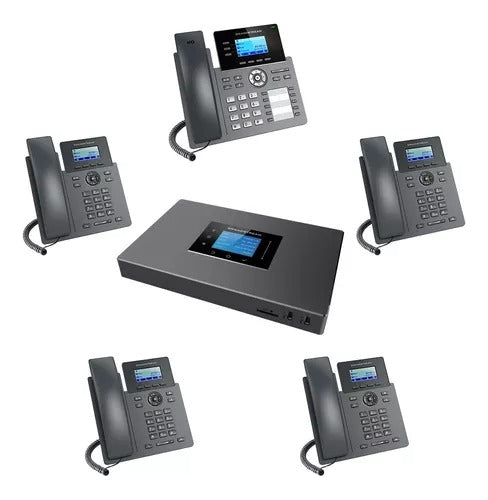 Paquete Grandstream Conmutador 2 Líneas 5 Teléfonos Grp
