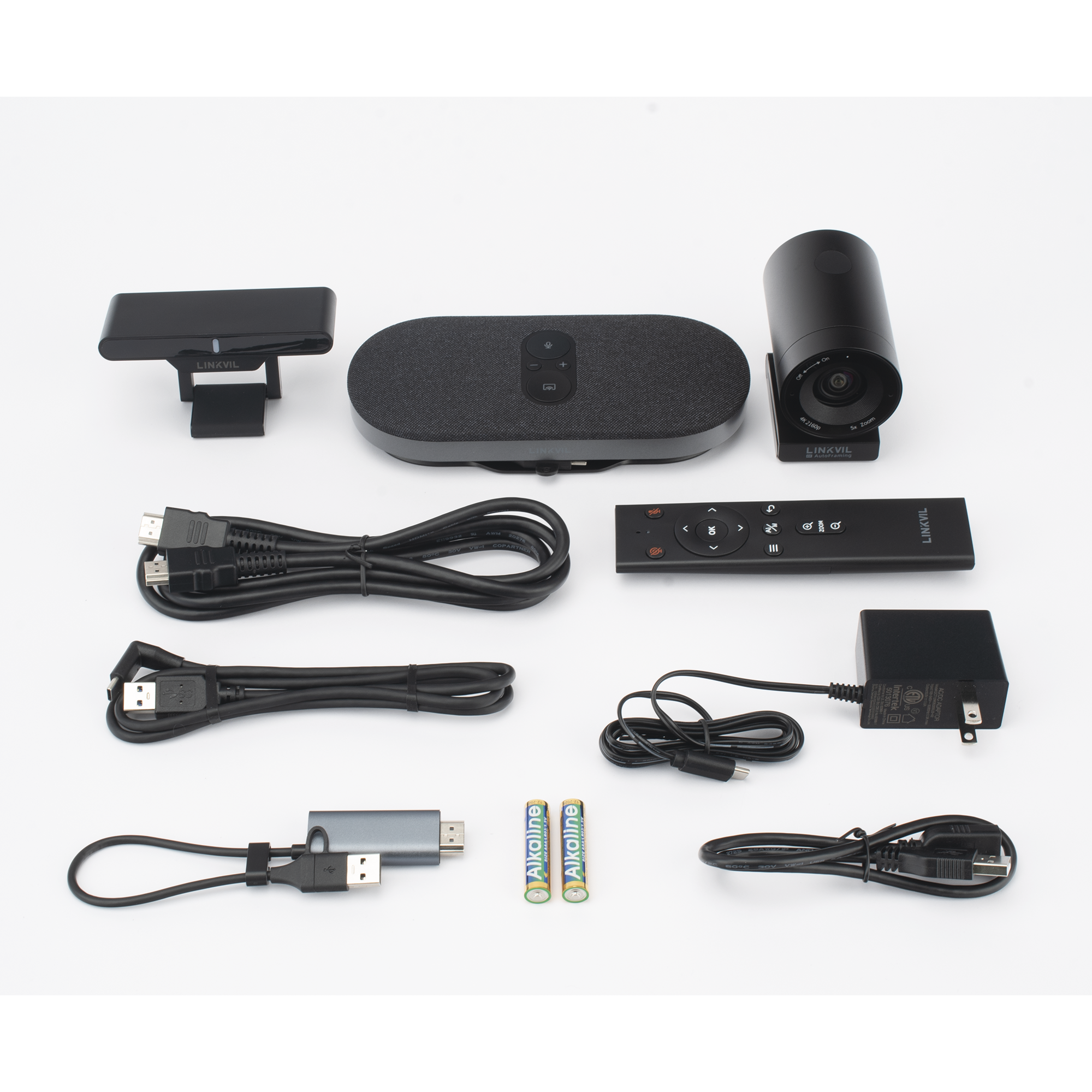 Sistema Videoconferencia 4K Todo en Uno / Cámara 8MP + Altavoz 3W / Micrófono 8 Filas / USB Type-C BYOD / Transmisión Inalámbrica 4K / Salas hasta 32 m² (344 ft²)
