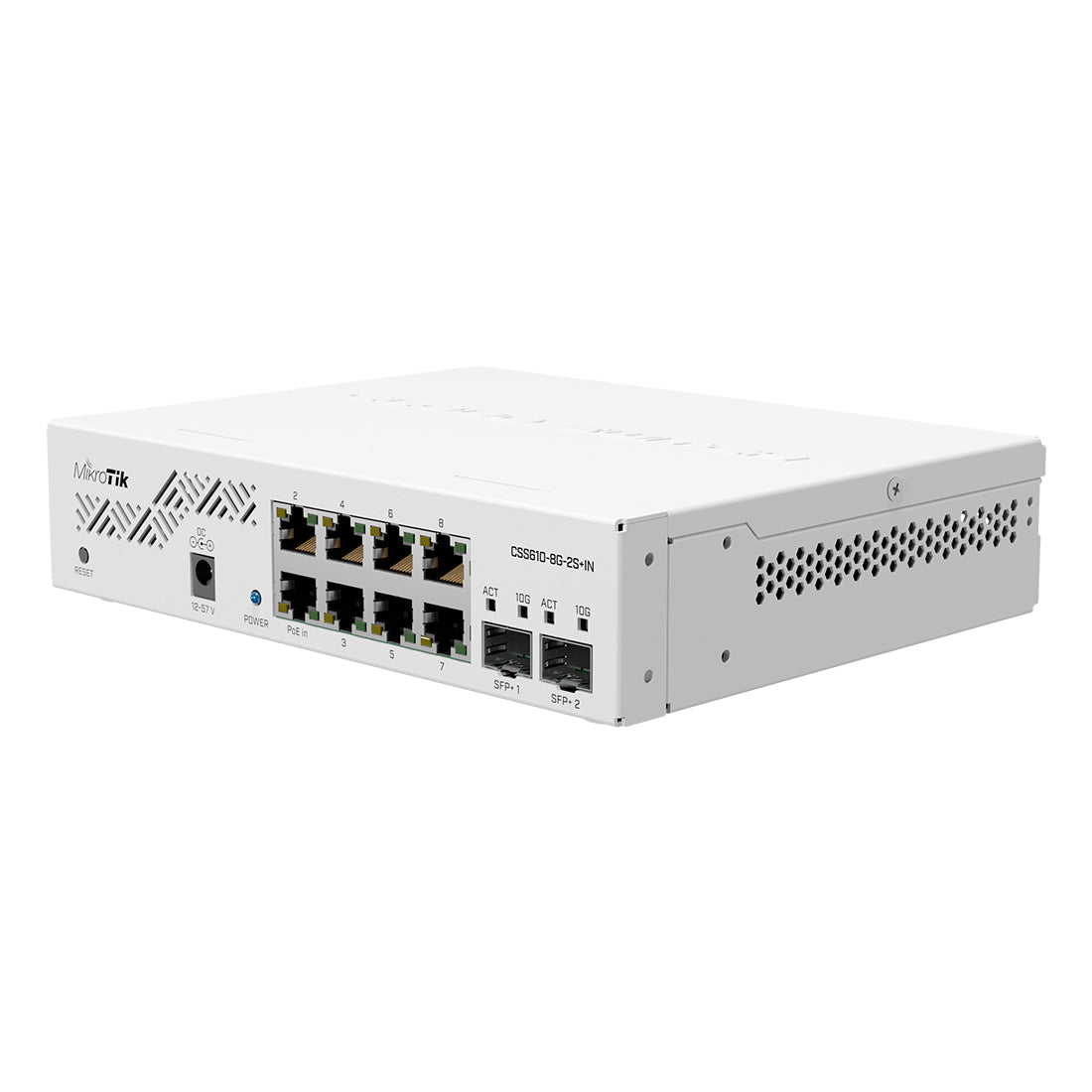Mikrotik, CSS610-8G-2S+IN, Switch 8 puertos GigaEth, 2 puertos SFP+ 10G
