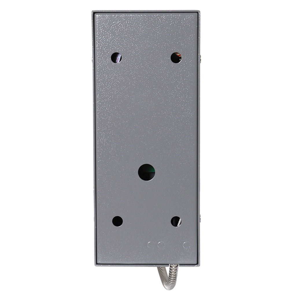 J&R Technology JR202-FK-Analog-CRS, Teléfono Análogo antivandálico, acero pintado, 12 teclas, montaje en pared, 100x240x117mm