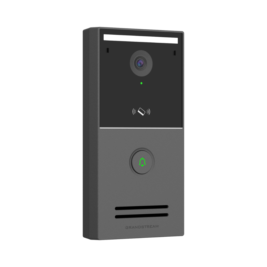 Grandstream, GDS3727, Video Portero SIP/VoIP 4MP, WiFi-6, 1 botón de timbre, Onvif, RFDI, plástico, IP66, IK07, WDR 120dB, IR 5m, IA ISP, 1 relay, PoE/af ó 12Vcc