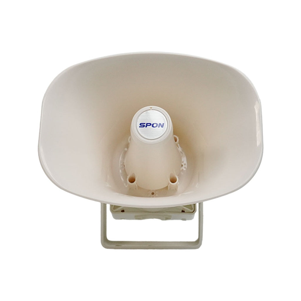 Bocina IP-SIP SPON modelo GEN-6391A03, XC-9615 para exteriores IP65, PoE, 30W máximo, plástico ABS