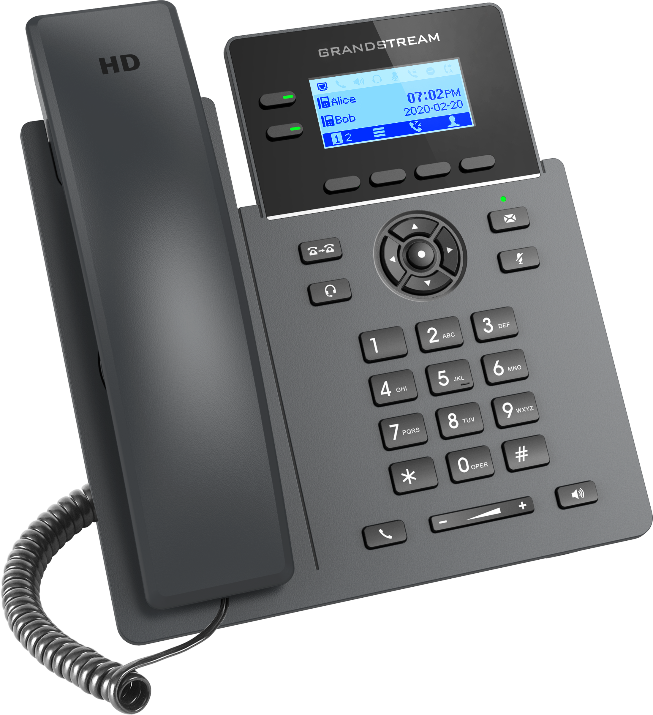 Grandstream GRP2602, Teléfono IP, 4 cuentas SIP, 2 líneas, No PoE