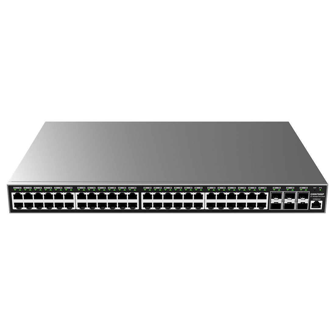 GWN7806P: Switch PoE Administrable Capa 2+ con 48 x GigaEth PoE/PoE+ y 6 x Giga SFP+, 470W