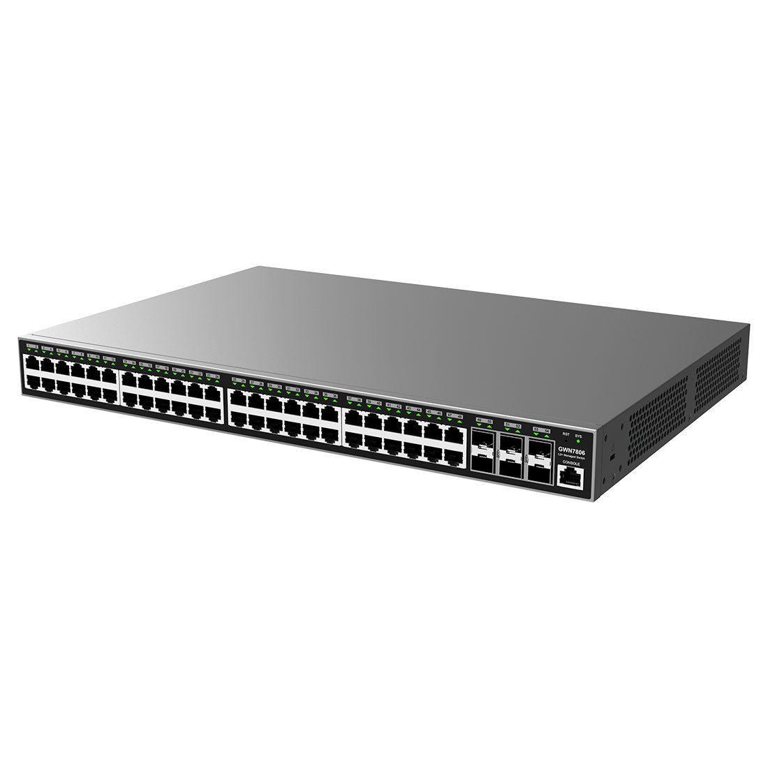 GWN7806: Switch Administrable Capa 2+ con 48 x GigaEth y 6 x Giga SFP+