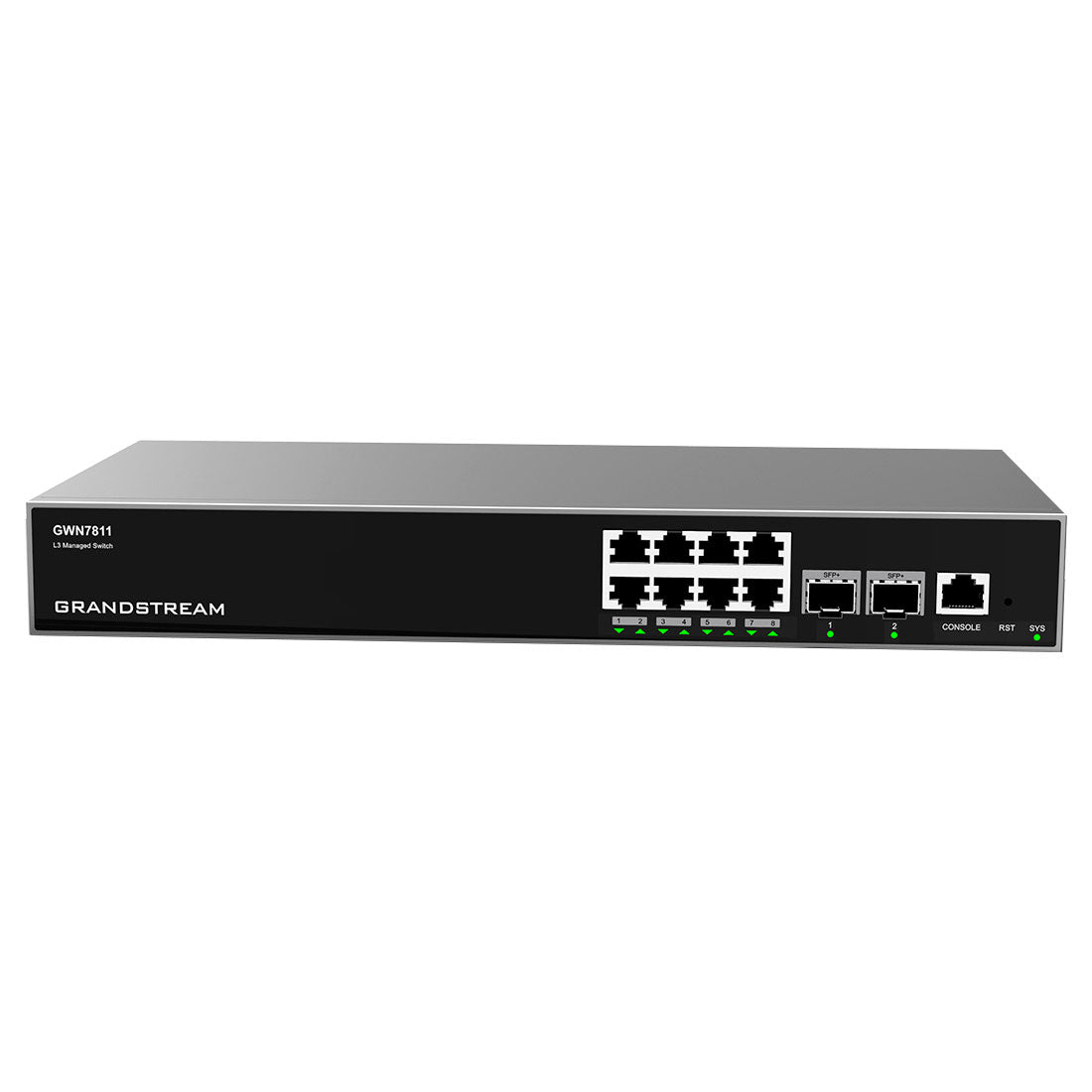 GWN7811: Switch Administrable de Capa 3 con 8 Puertos GigaEth y 2 Puertos 10G SFP+ - Conectividad Empresarial de Alto Rendimiento