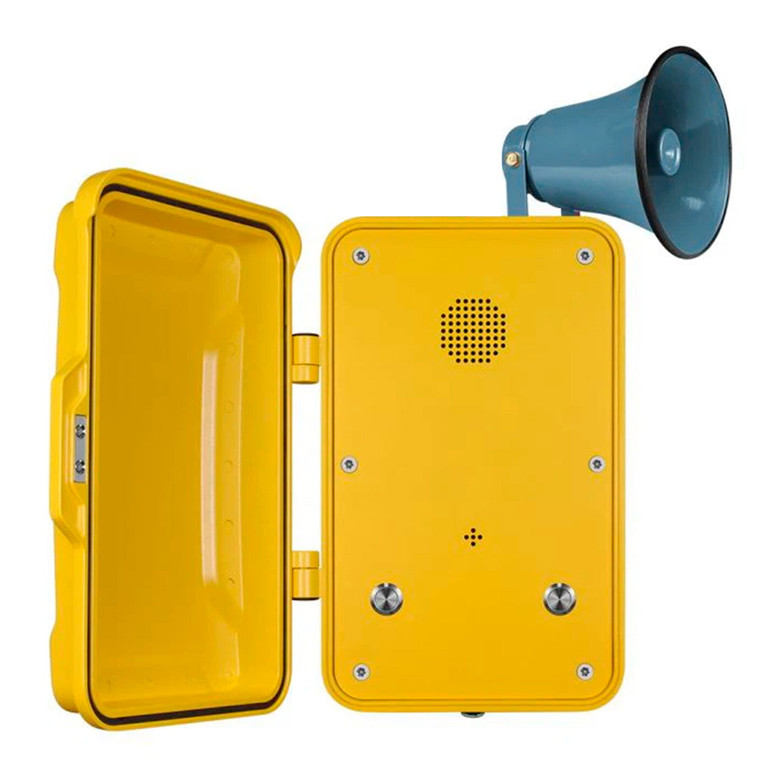 J&R Technology, JR102-2B-SIP, Teléfono IP, intemperie, manos libres 2 botones, SIP, PoE, Aluminio, montaje en pared, 334x204x109mm