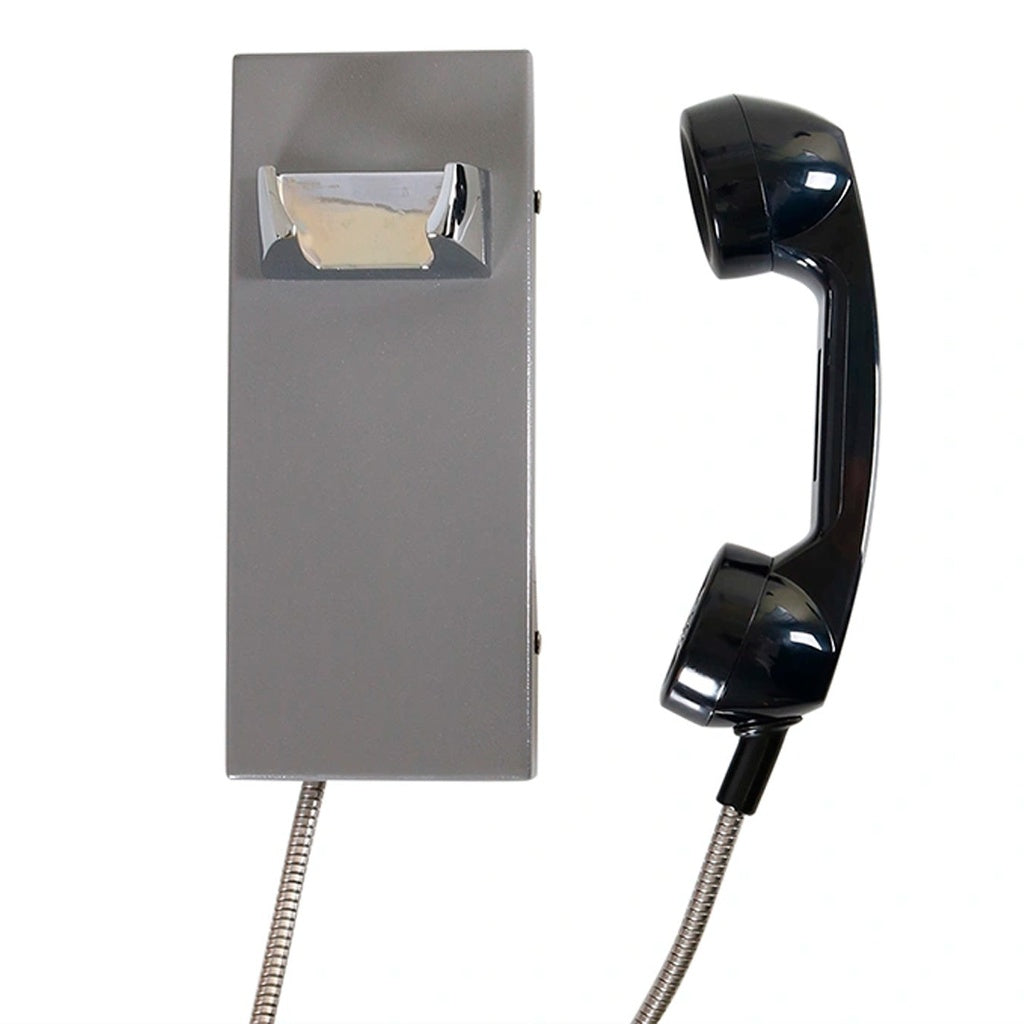 J&R Technology JR202-CB-Analogo, Teléfono análogo Antivandálico, sin teclas, PoE, Acero Pintado, montaje en pared, 100x240x106mm