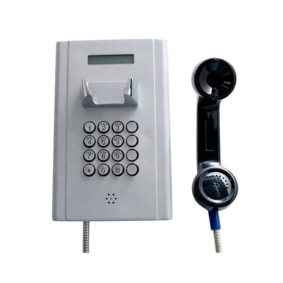 J&R Technology, JR204-FK-SIP, Teléfono IP/SIP anti vandálico, acero pintado, LCD, 16 teclas, montaje en pared, 250x160x123mm