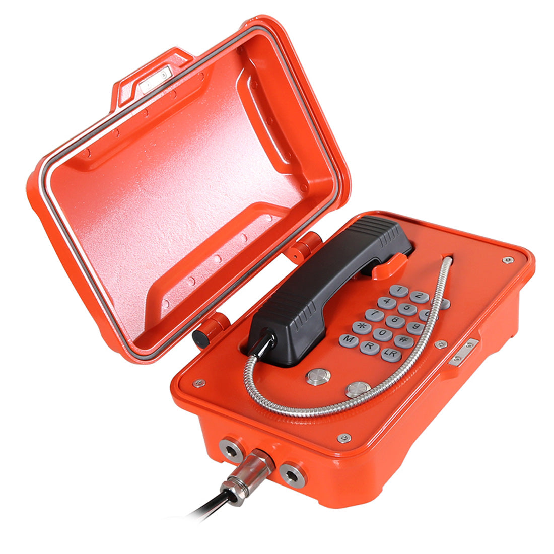 J&R Technology, JREX101-FK-SIP, Teléfono IP/SIP a prueba de explosiones, Aluminio, 15 teclas, Tipo 3/IP67, 246x339x126mm