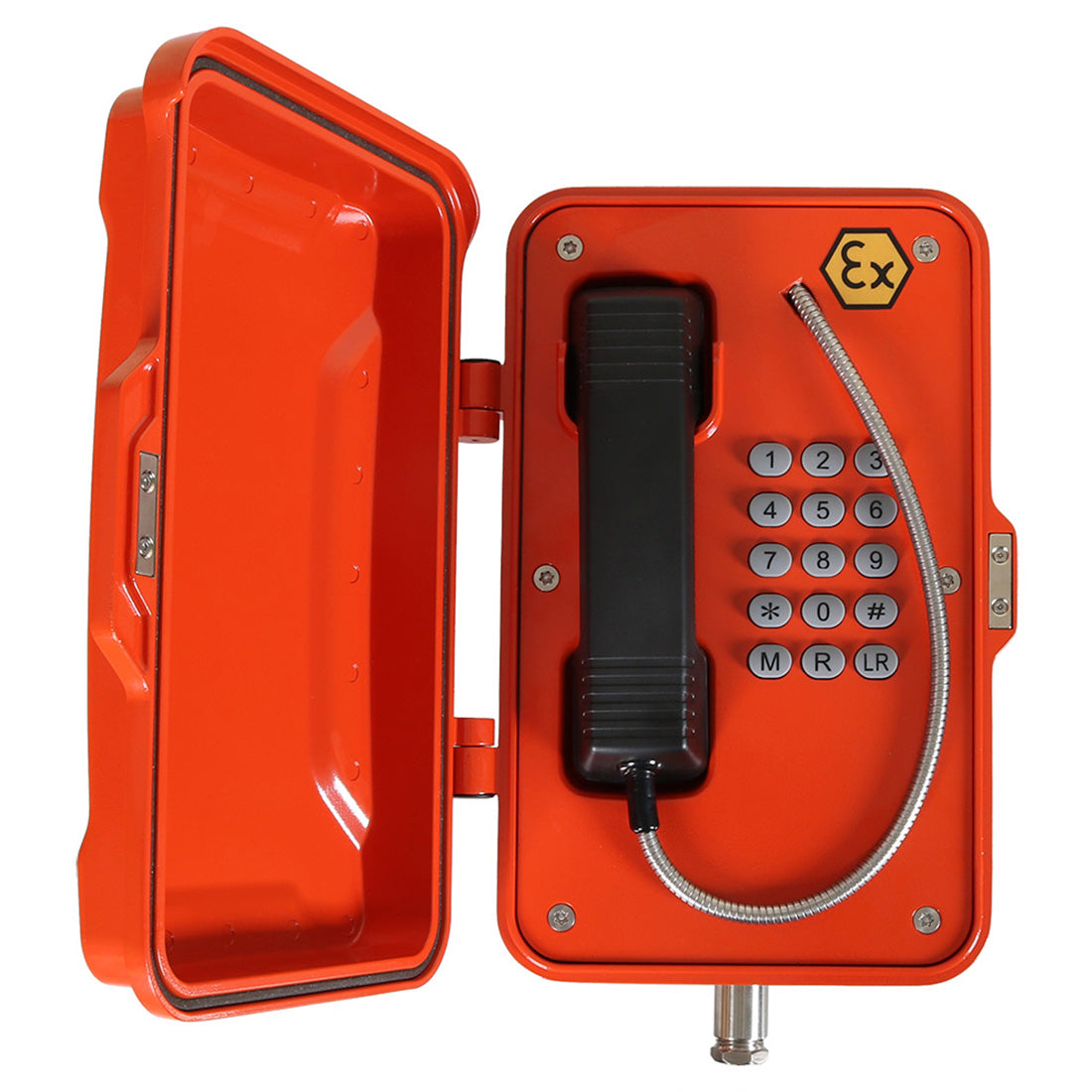 J&R Technology, JREX101-FK-SIP, Teléfono IP/SIP a prueba de explosiones, Aluminio, 15 teclas, Tipo 3/IP67, 246x339x126mm