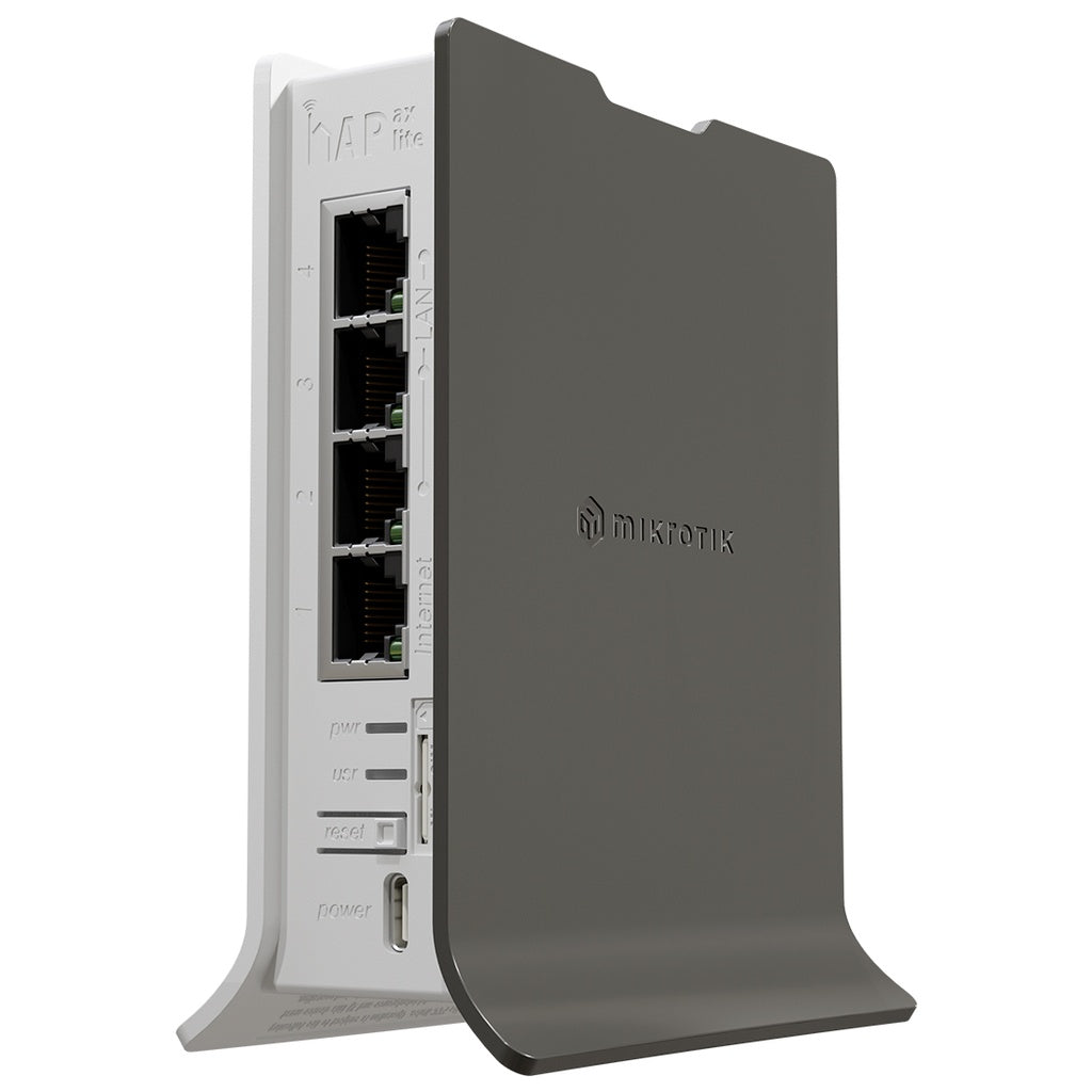 Router Mikrotik hAP ax lite LTE6 modelo L41G-2axD&FG621-EA, WiFi-6 de 2.4 GHz, 256 MB RAM RouterOS v7