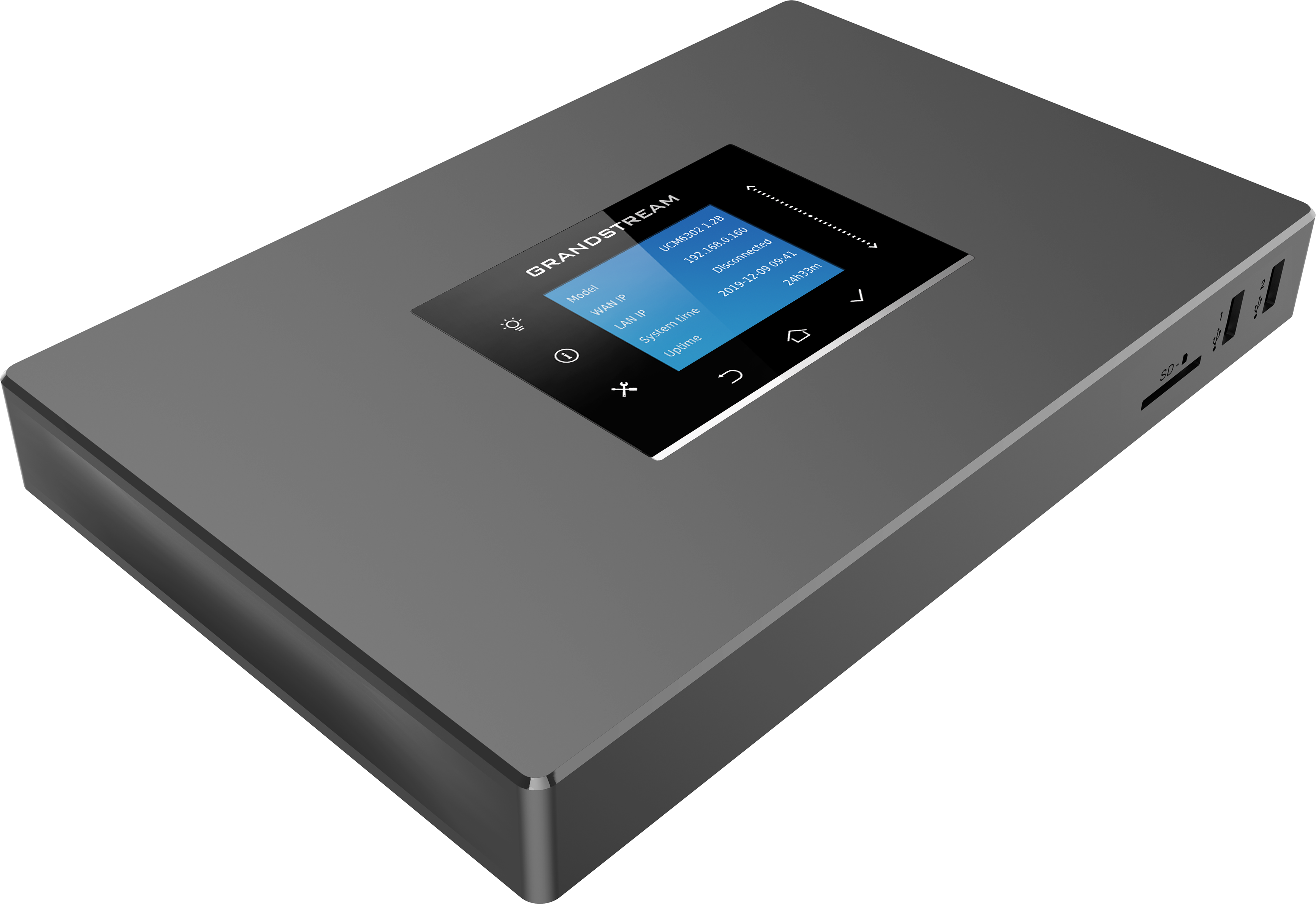 Grandstream UCM6302, Conmutador IP, 2 líneas, 1000 usuarios, 150 llamadas simultáneas