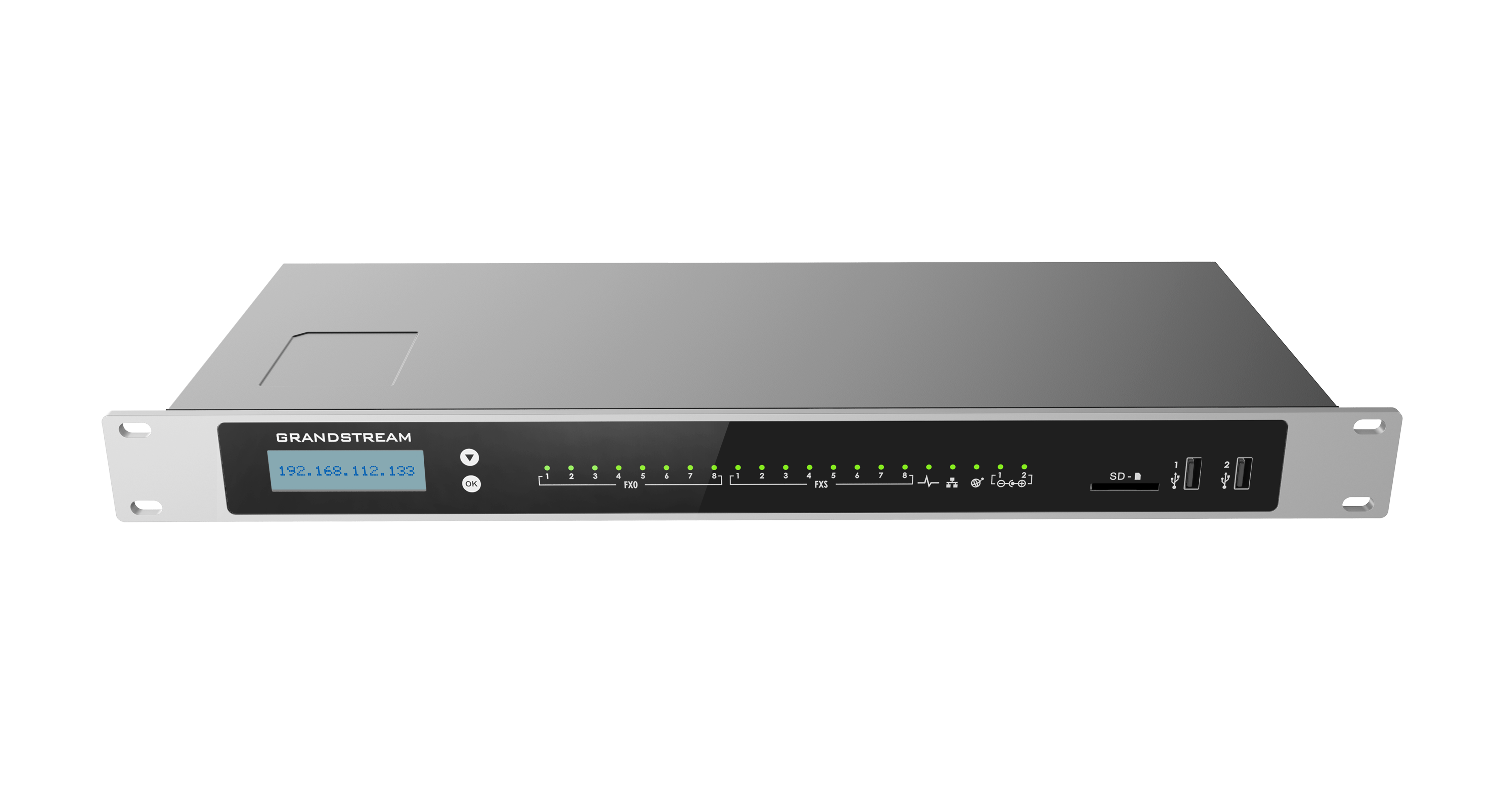 Grandstream UCM6308, Conmutador IP, 8 líneas, 3000 usuarios, 450 llamadas simultáneas