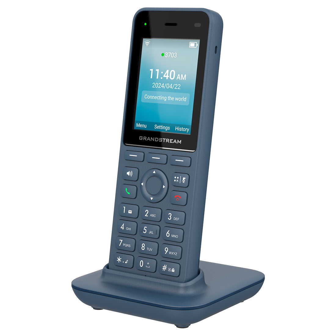Grandstream, WP826, Teléfono IP HD WiFi-6 Dualband, USB-C, 3.5mm, Bluetooth, LCD color 2.4", PTT