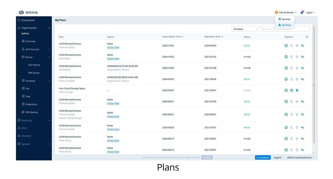 Grandstream Ucmrc-plus, Suscripción Anual Ucm Remoteconnect