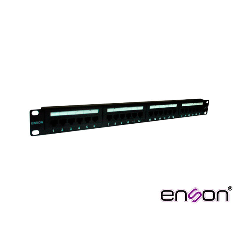 ENS-PA24P6, Panel de parcheo remate 110 y 24 Jacks cat 6