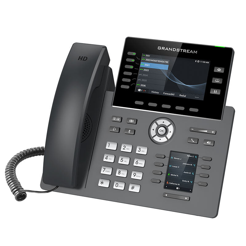 Grandstream GRP2616, Teléfono IP HD Carrier-Grade, 6 cuentas SIP, 6 líneas, WiFi, doble LCD