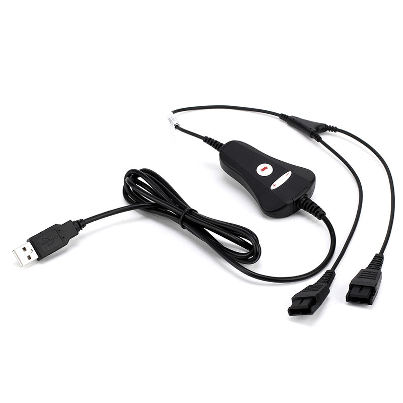 QD-Y-04, Cable adaptador de USB a dos QD Plantronics