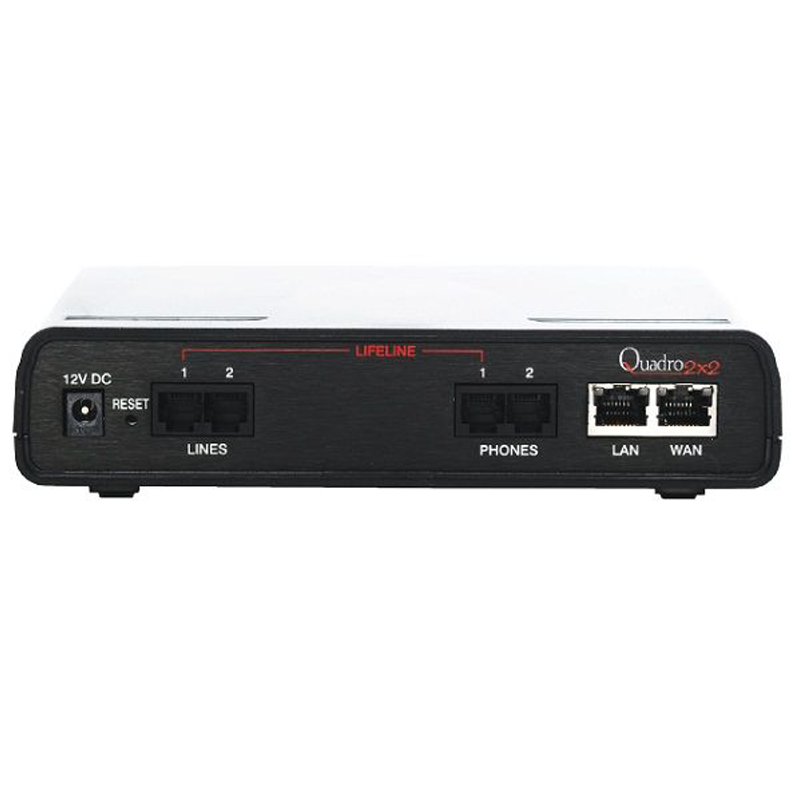 Quadro 2x2, Conmutador IP con 2 FXO, 2 FXS, 16 Ext IP