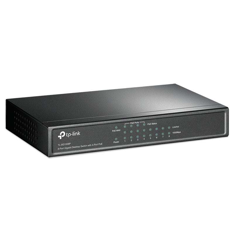 TL-SG1008P, Switch 8 x GigaEth, 4 con PoE 802.3af