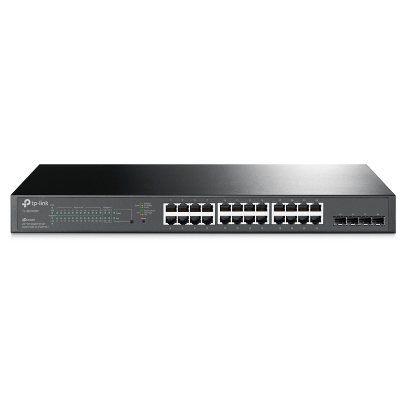 TL-SG2428P, Switch PoE Administrable, 24 Puertos Gigabit y 4 SFP, 250W