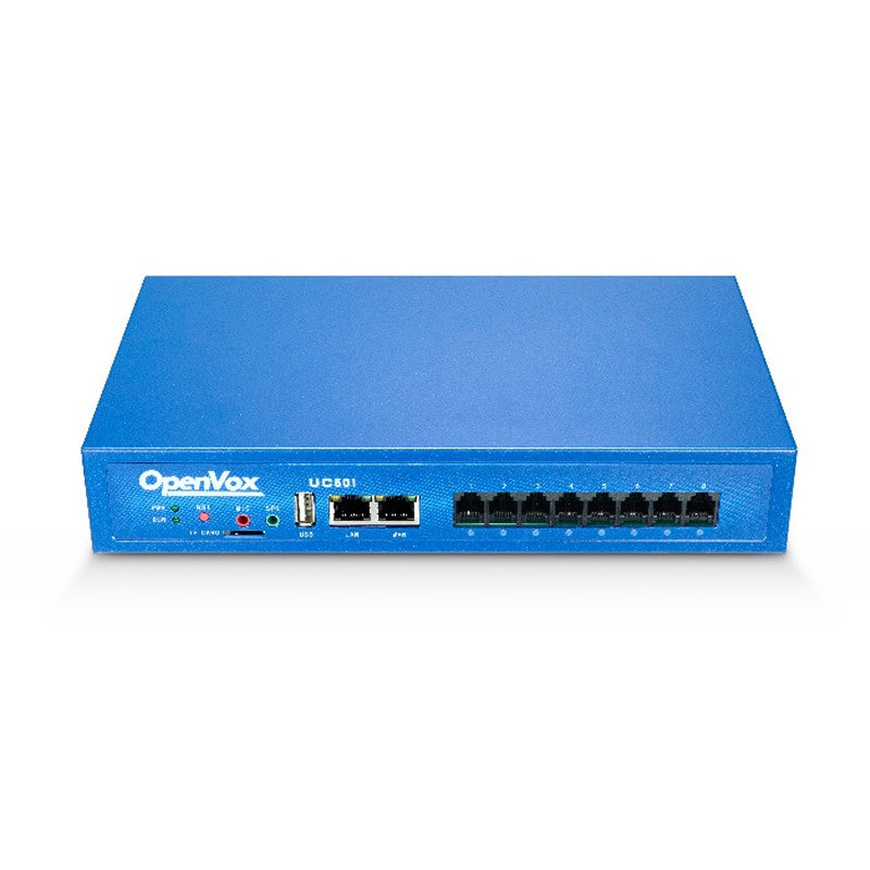 UC501, Conmutador IP, 800 registros, 300 llamadas concurrente, FreePBX