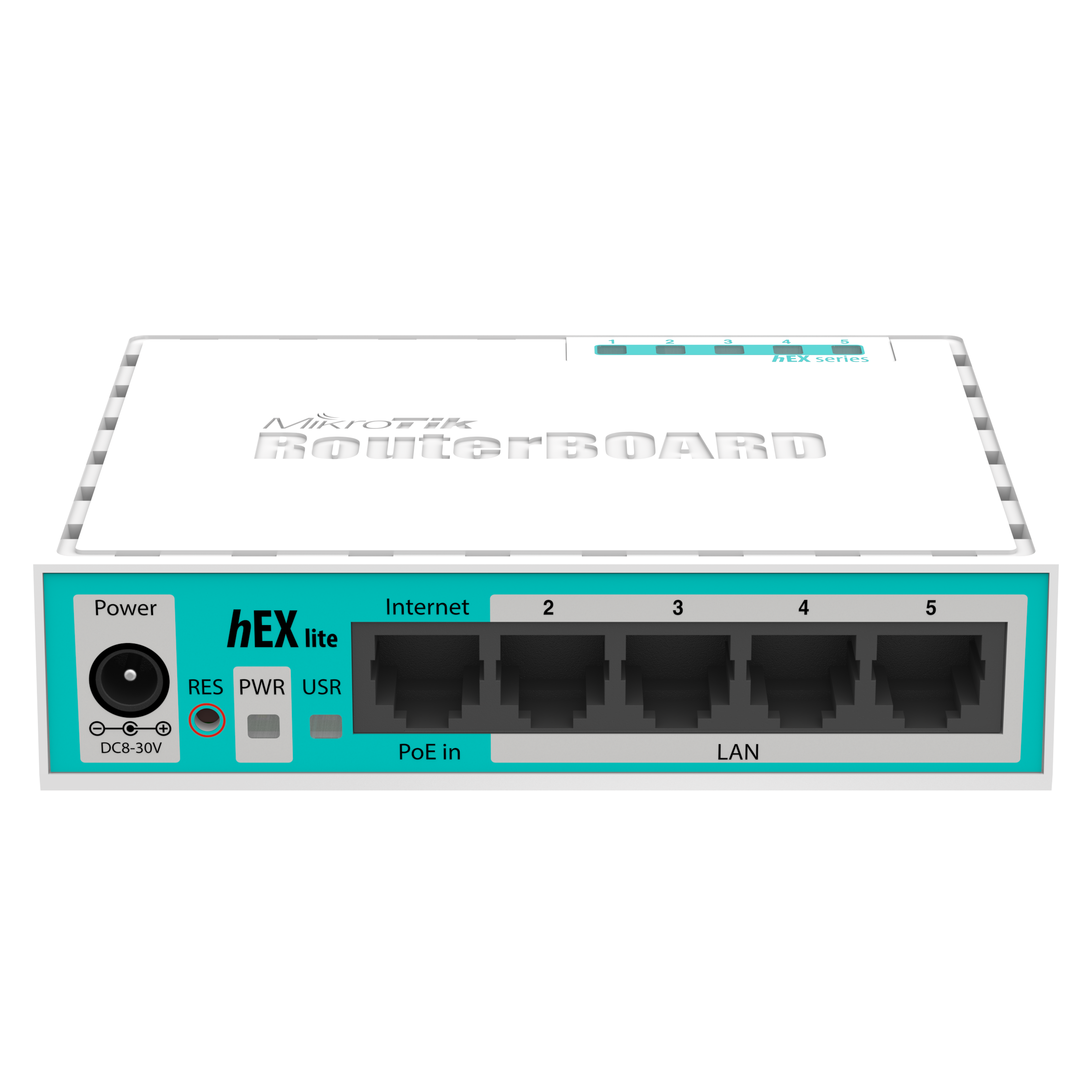 RB750r2, hEX lite Routerboard de Mikrotik, 5 puertos 10/100 y Licencia Nivel 4