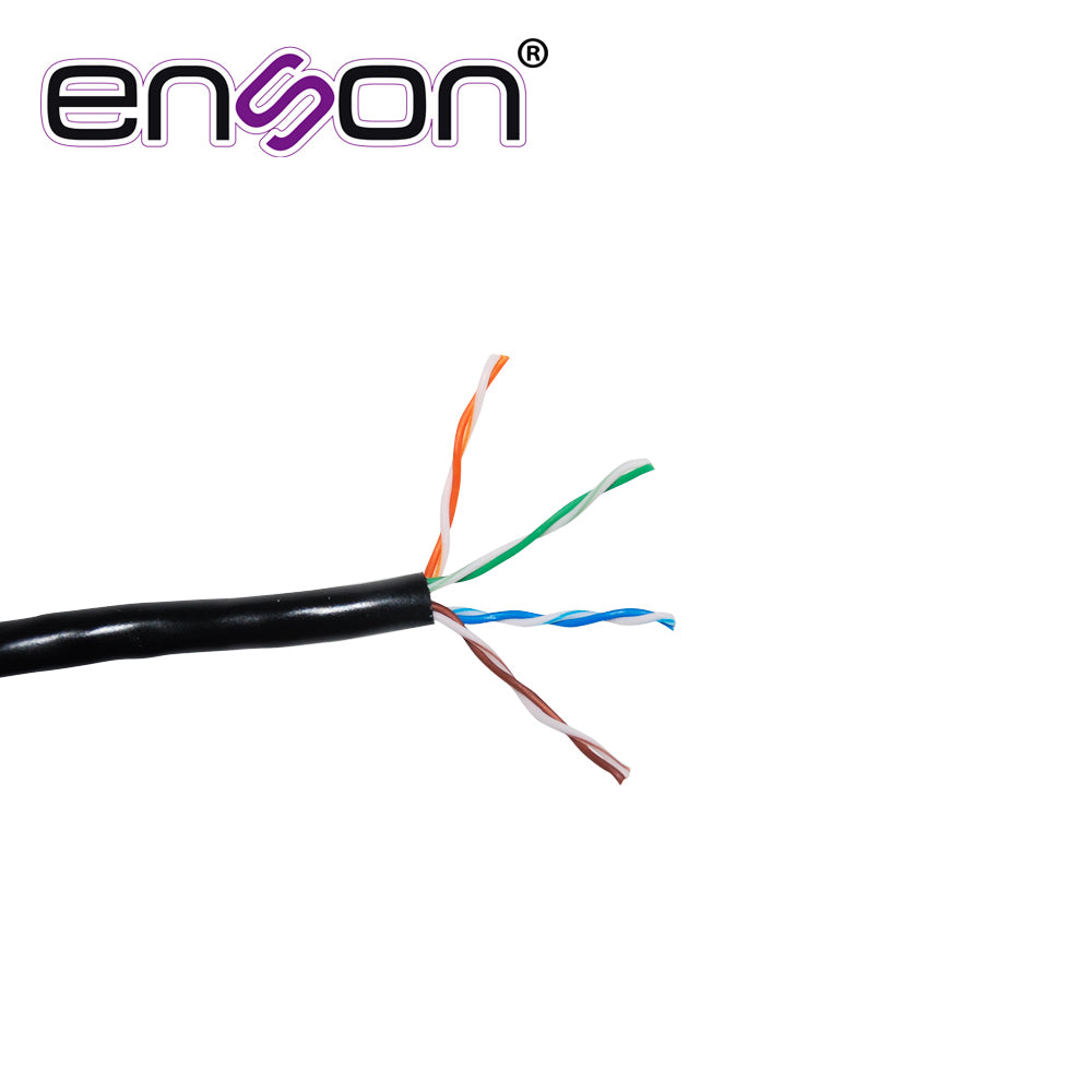 12251B305, Cable UTP Cat5E, 24AWG CCA, 305Mts, Color Negro, Uso Interior