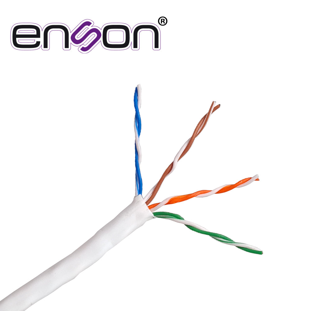 12251W100, Cable UTP Cat5E, 24AWG CCA, 100Mts, Color Blanco, Uso Interior