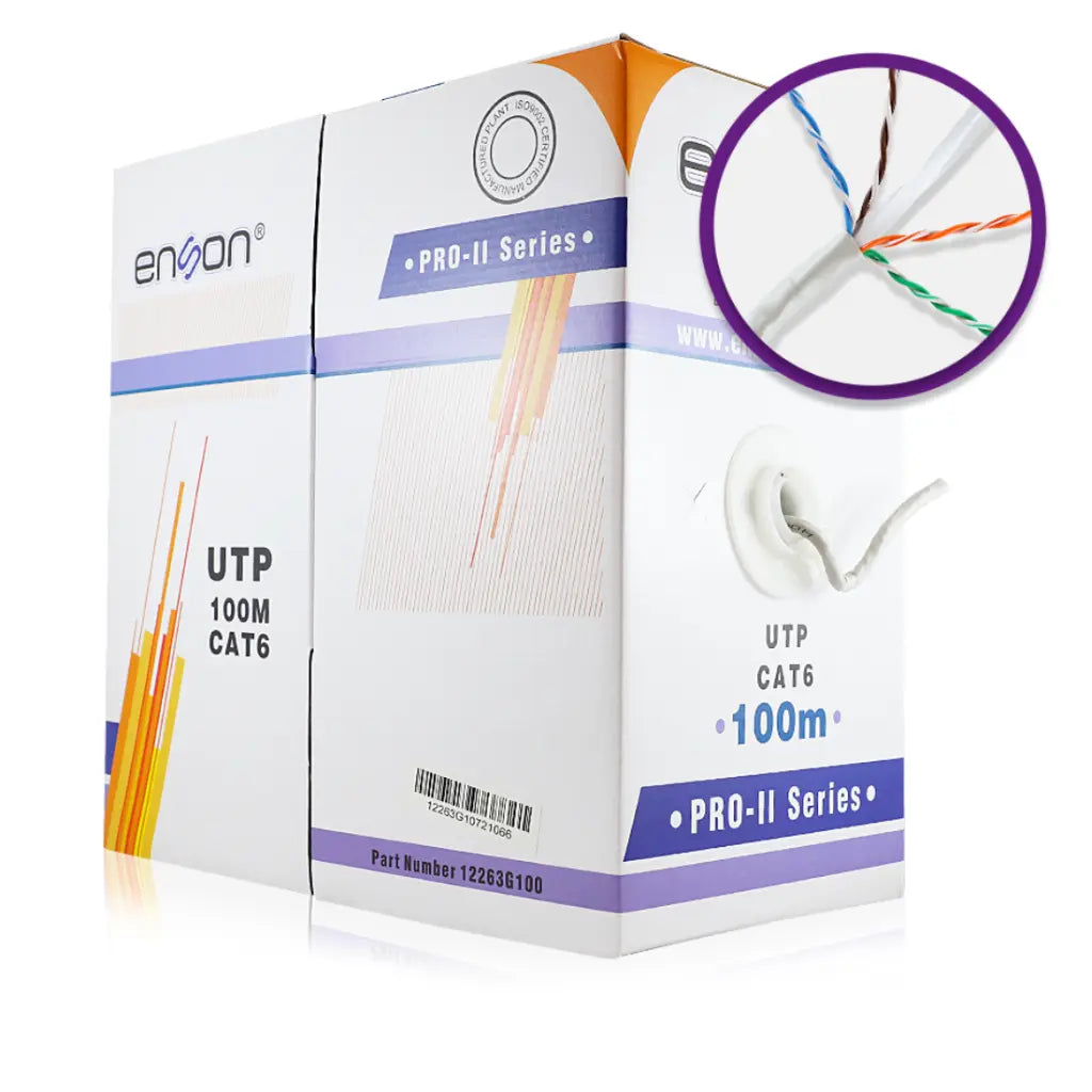 12263G100, Cable UTP Cat6 23AWG Cobre, 100Mts, Color Gris, Uso Interior
