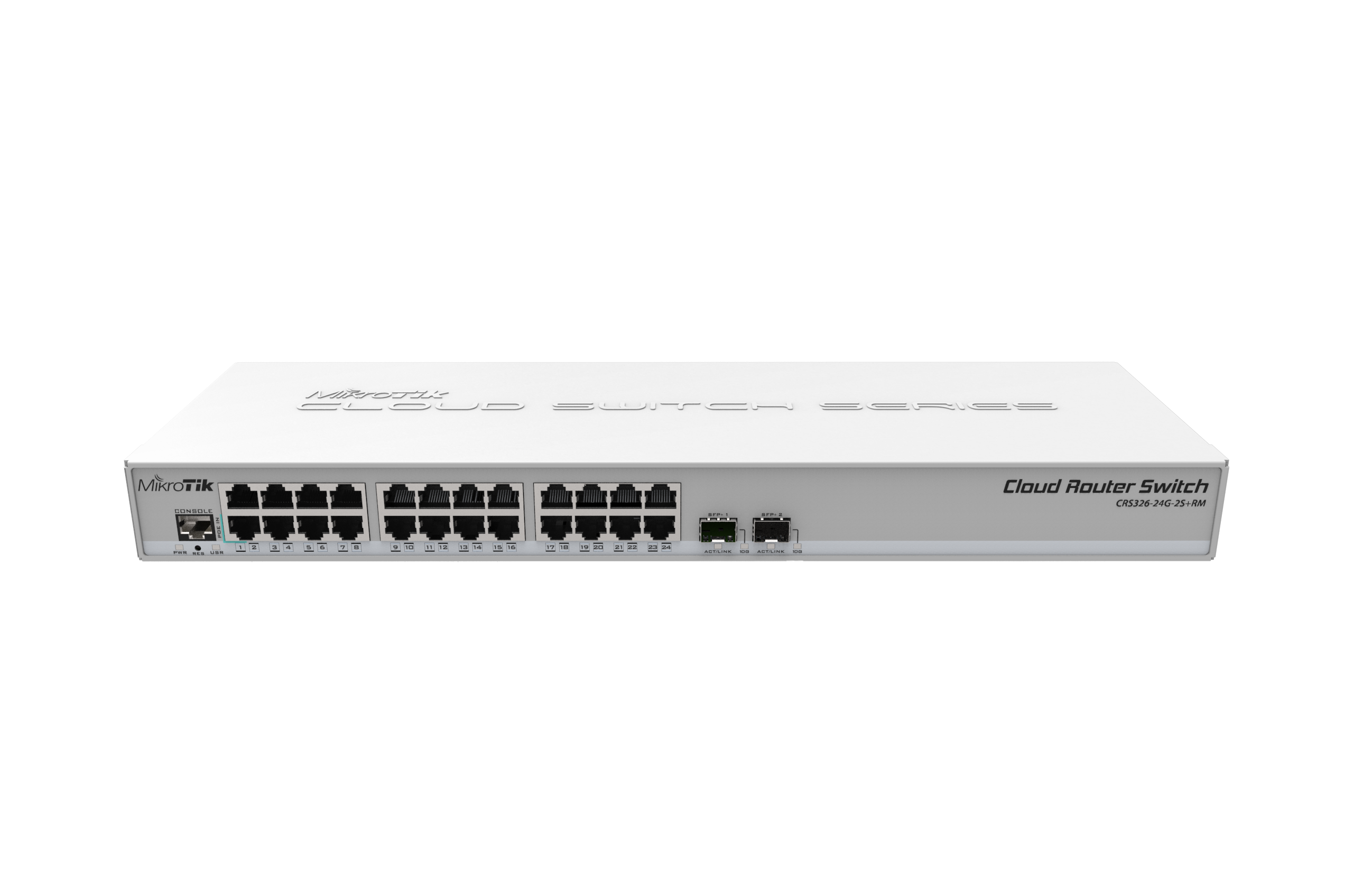 CRS326-24G-2S+RM, 24 Eth Gb 2 SFP+ 512MB RAM p/rack