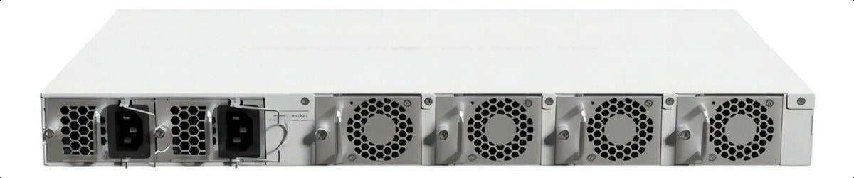 CRS518-16XS-2XQ-RM, Switch CPU 650MHz, 64MB RAM, 1 Eth 10/100, 16 SFP28 25G, 2 QSFP28 100G, RouterOS