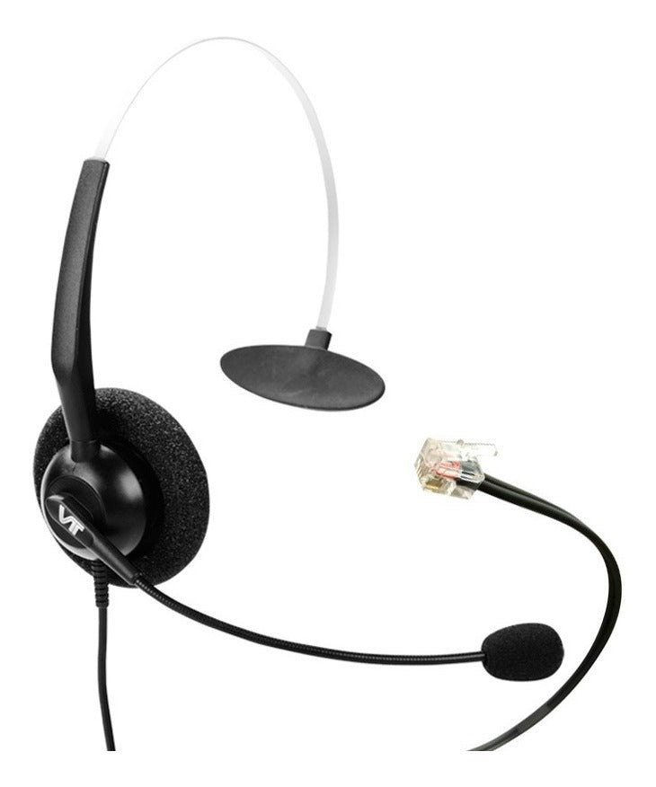 Paq10 Vt1000-omnirj9-01 Diadema Telefónica Monoaural Con Rj9