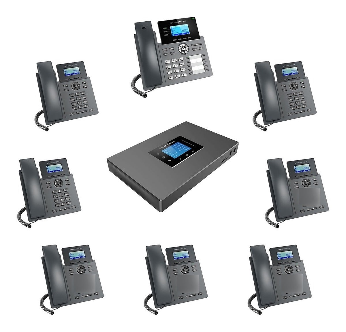 Paquete Grandstream Conmutador 4 Líneas 8 Teléfonos Grp