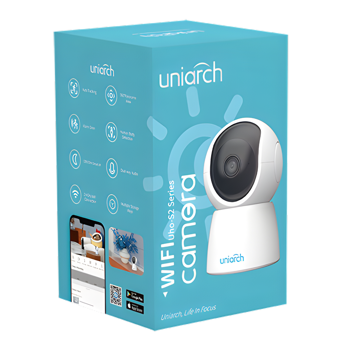 Uniarch, Uho-S2E-M3, Cámara IP Mini PT, 3MP