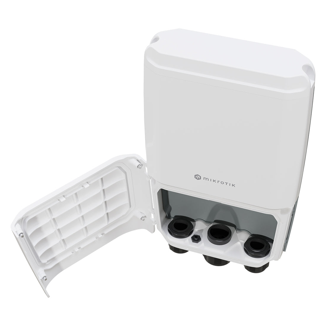 Mikrotik, CRS504-4XQ-OUT, Switch exteriores CPU 650MHz, 128MB RAM, 1 Eth 10/100, 4 QSFP28 100G, CD jack y 802.3bt PoE-in, RouterOS
