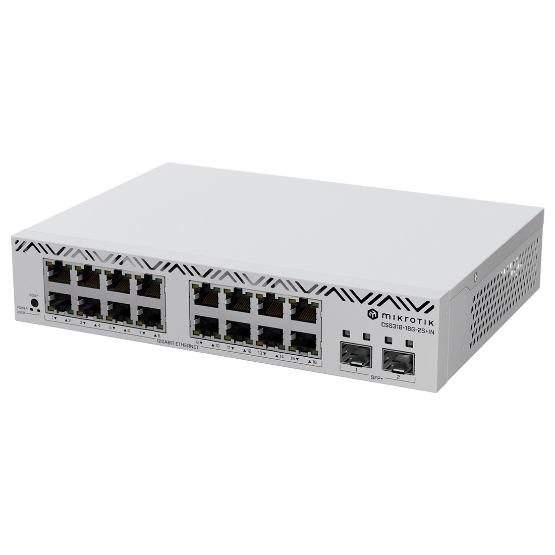 Mikrotik, CSS318-16G-2S+IN,  Cloud Smart Switch CSS318-16G-2S+IN, 16x GEth, 2xSFP+, SwOS, para escritorio