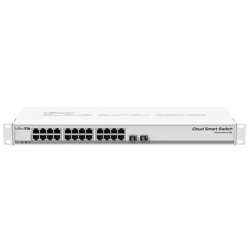Mikrotik, CRS326-24G-2S+IN, CPU 800Mhz, RAM 512MB, 24 x GEth, 2 x SFP+, 512MB RAM, RouterOS/SwitchOS