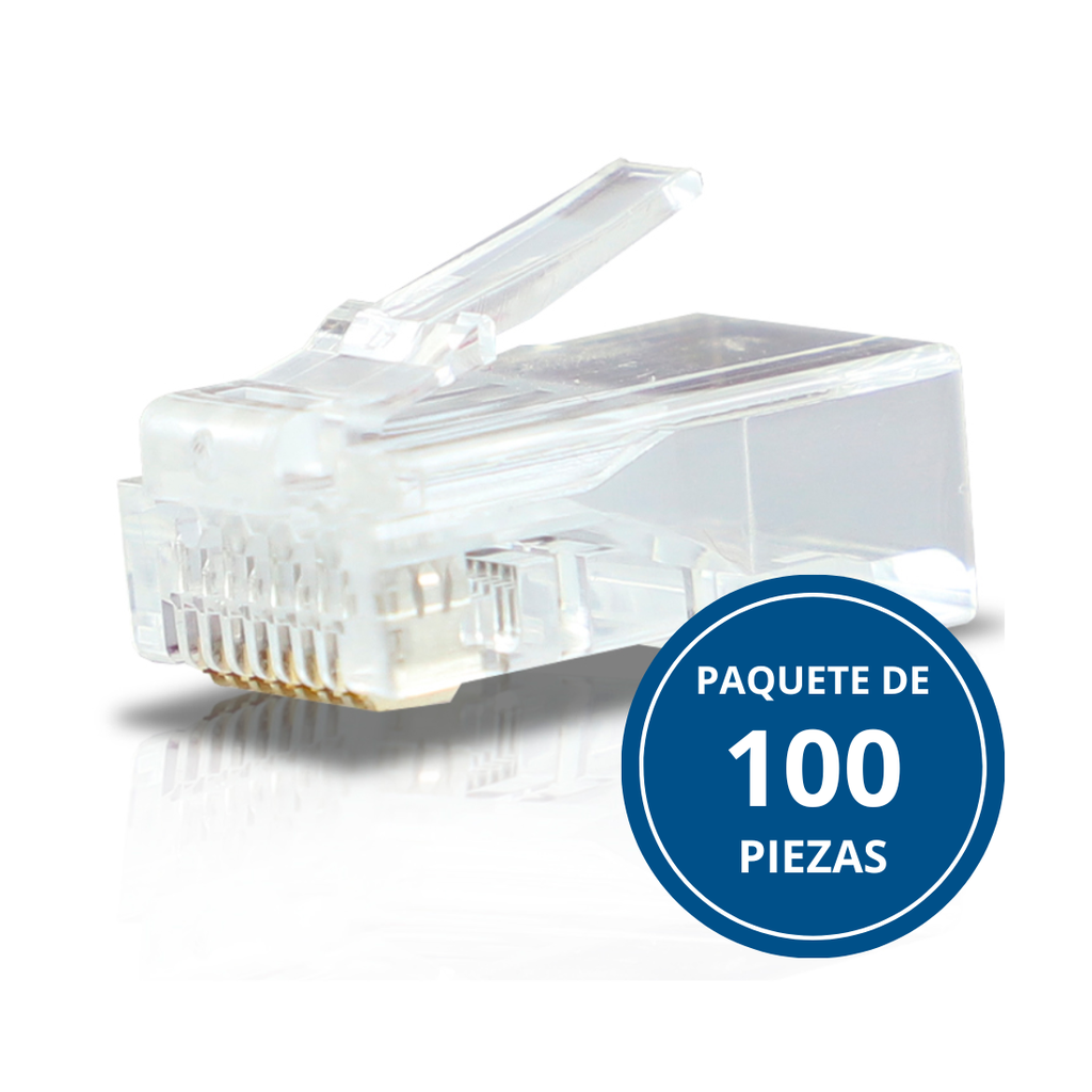 ENS-PLCAT6, 100 plugs RJ45 CAT6, hasta 1000mbps