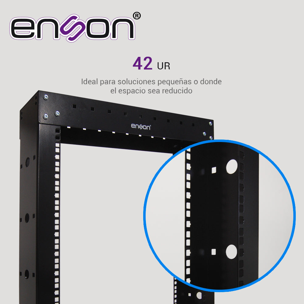 ENS-RACK244, Rack abierto 42UR dos postes