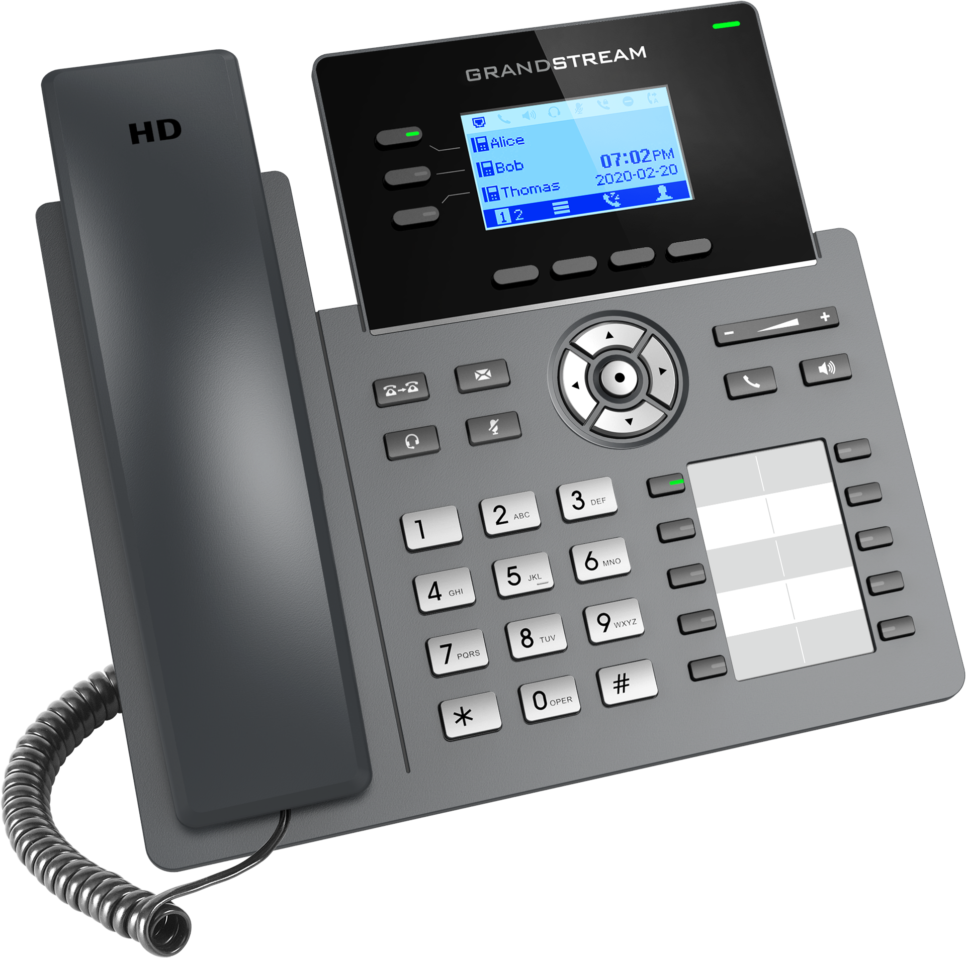 GRP2604, Teléfono IP Grado Operadora (Recepción), 3 líneas SIP con 6 cuentas, 10 botones BLF con gestión en la nube GDMS