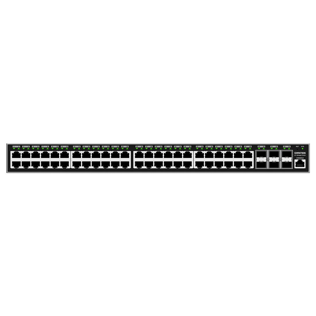 GWN7806: Switch Administrable Capa 2+ con 48 x GigaEth y 6 x Giga SFP+