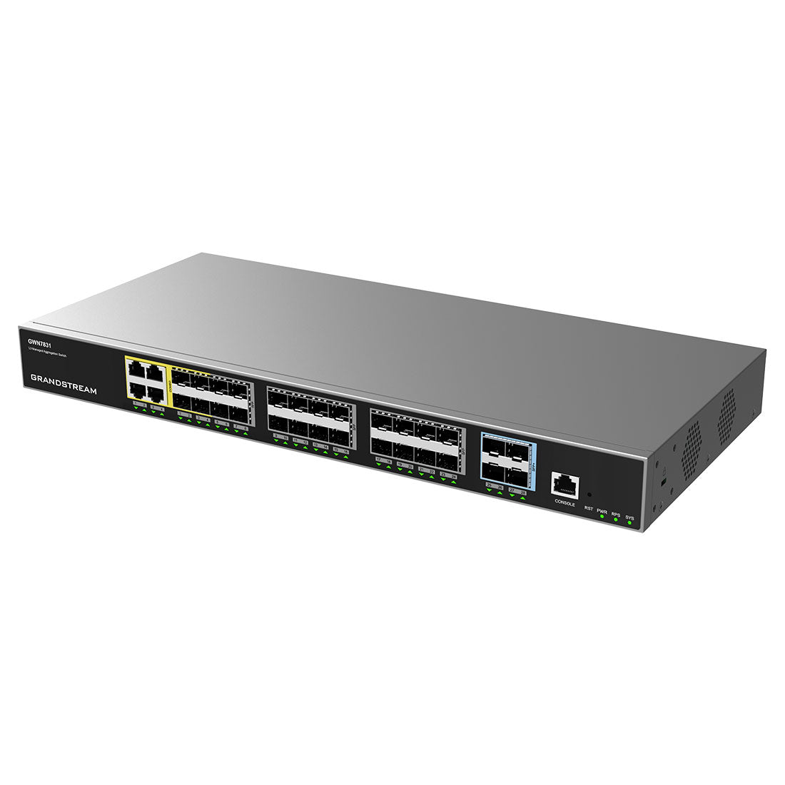 GWN7831 - Conectividad Empresarial de Alto Rendimiento capa 3, 4 x Combo, 24 x Giga SFP, 4 x 10 Giga SFP+