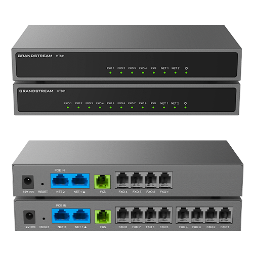 HT881, Gateway Análogo a VoIP, 8xFXO, 1xFXS, con ruteador, 3 cuentas SIP, PoE